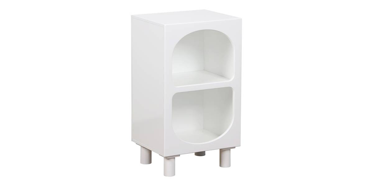 Κομοδίνο Emersi pakoworld MDF σε λευκή απόχρωση 40x32x70εκ