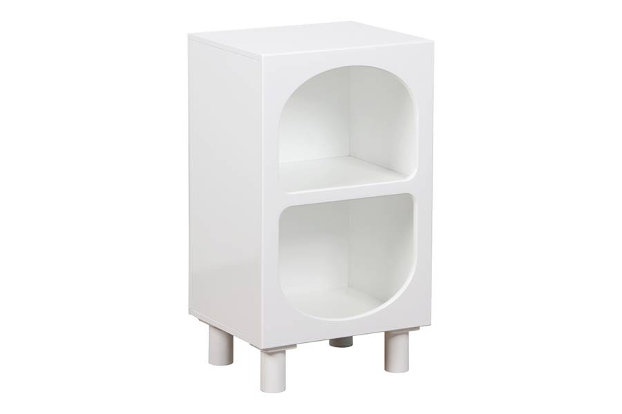 Κομοδίνο Emersi pakoworld MDF σε λευκή απόχρωση 40x32x70εκ