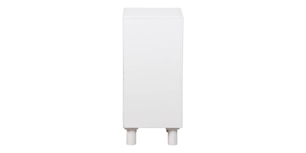 Κομοδίνο Emersi pakoworld MDF σε λευκή απόχρωση 40x32x70εκ