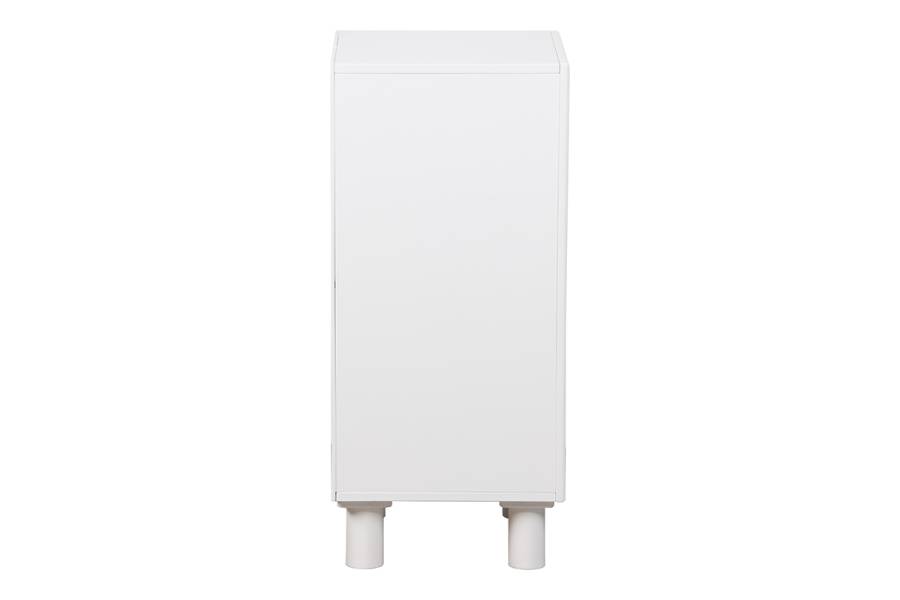 Κομοδίνο Emersi pakoworld MDF σε λευκή απόχρωση 40x32x70εκ