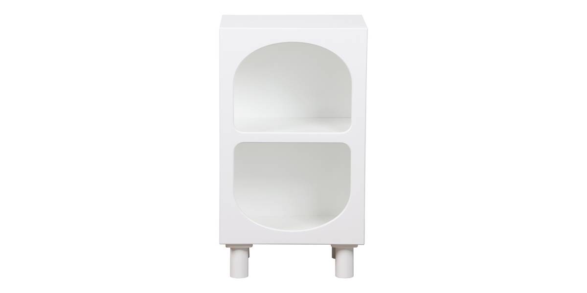 Κομοδίνο Emersi pakoworld MDF σε λευκή απόχρωση 40x32x70εκ