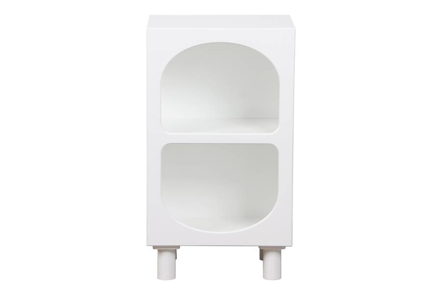 Κομοδίνο Emersi pakoworld MDF σε λευκή απόχρωση 40x32x70εκ