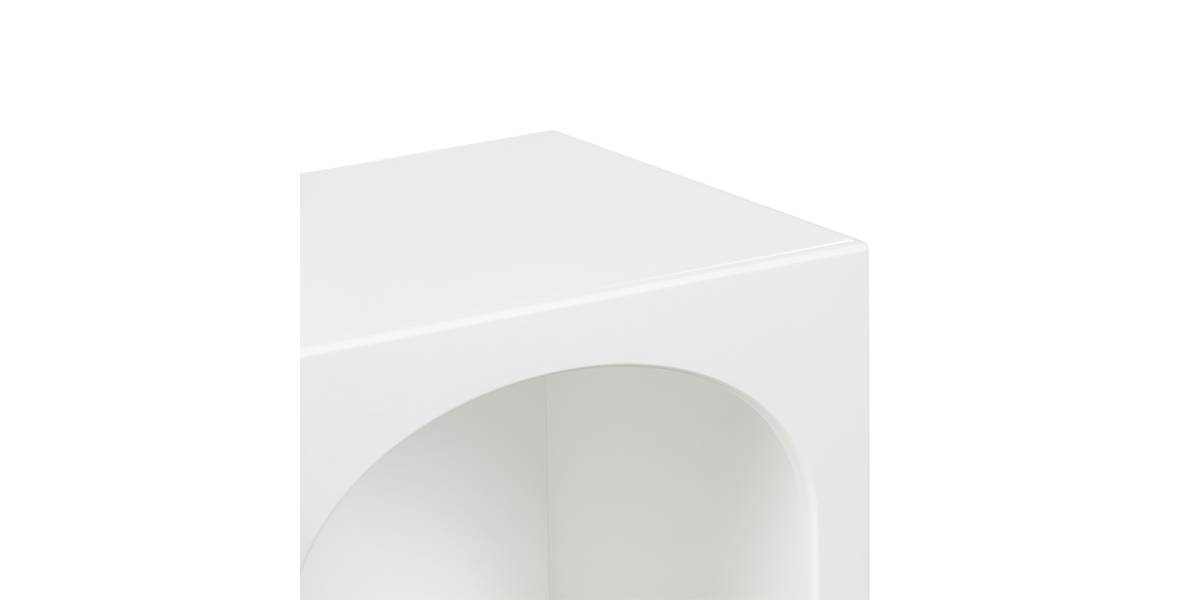 Κομοδίνο Emersi pakoworld MDF σε λευκή απόχρωση 40x32x70εκ