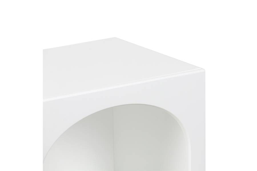 Κομοδίνο Emersi pakoworld MDF σε λευκή απόχρωση 40x32x70εκ