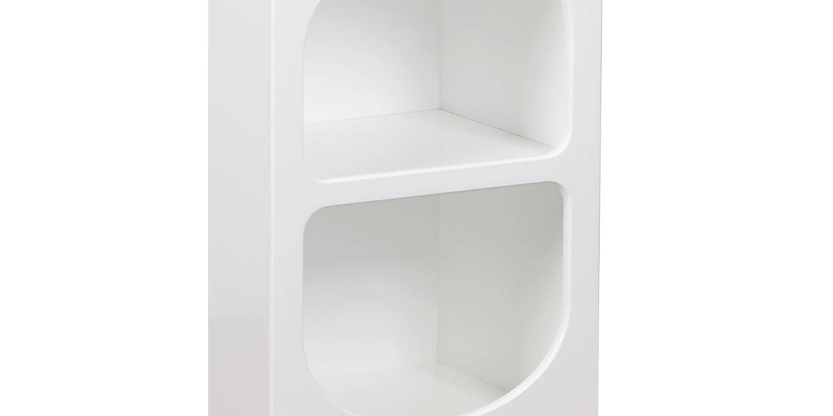 Κομοδίνο Emersi pakoworld MDF σε λευκή απόχρωση 40x32x70εκ