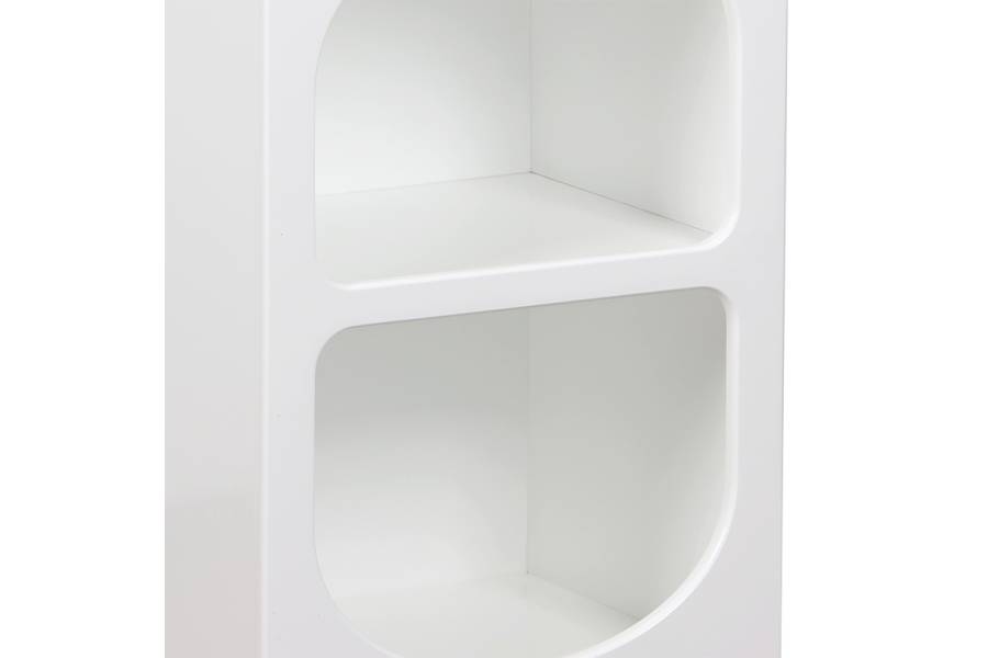 Κομοδίνο Emersi pakoworld MDF σε λευκή απόχρωση 40x32x70εκ