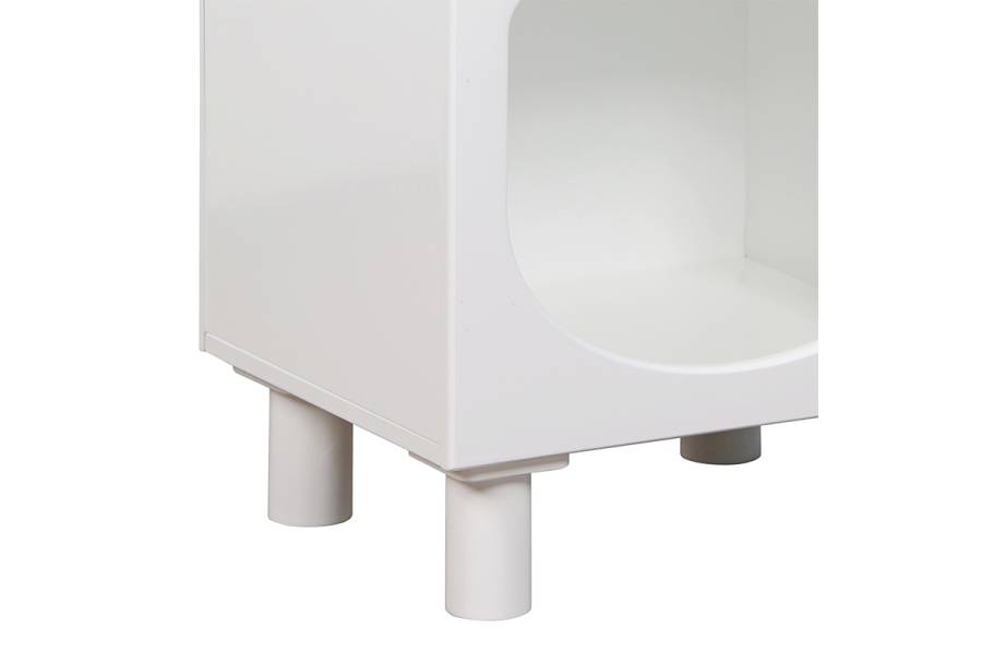 Κομοδίνο Emersi pakoworld MDF σε λευκή απόχρωση 40x32x70εκ