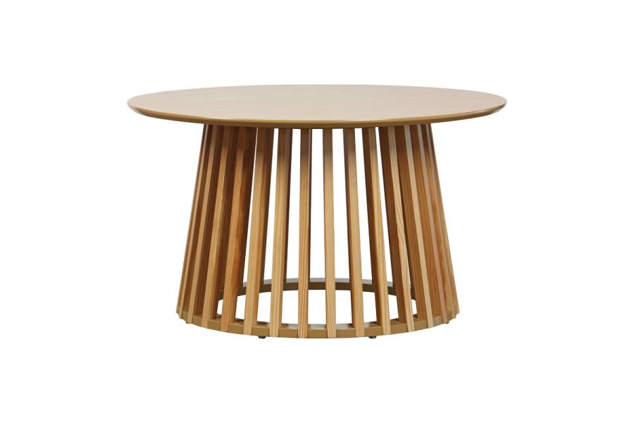 Τραπέζι σαλονιού Domonic pakoworld mdf/pw σε φυσική απόχρωση Φ80x45εκ