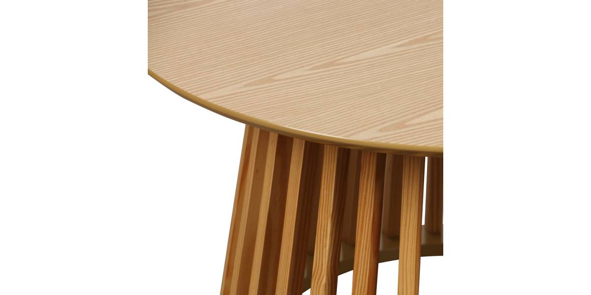 Τραπέζι σαλονιού Domonic pakoworld mdf/pw σε φυσική απόχρωση Φ80x45εκ