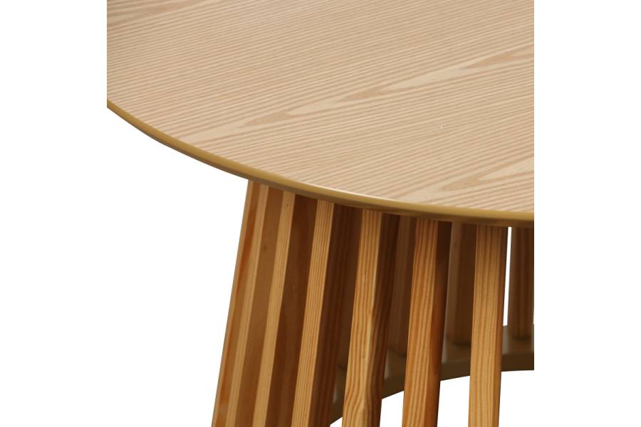 Τραπέζι σαλονιού Domonic pakoworld mdf/pw σε φυσική απόχρωση Φ80x45εκ