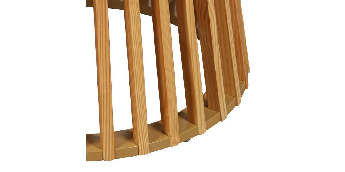 Τραπέζι σαλονιού Domonic pakoworld mdf/pw σε φυσική απόχρωση Φ80x45εκ