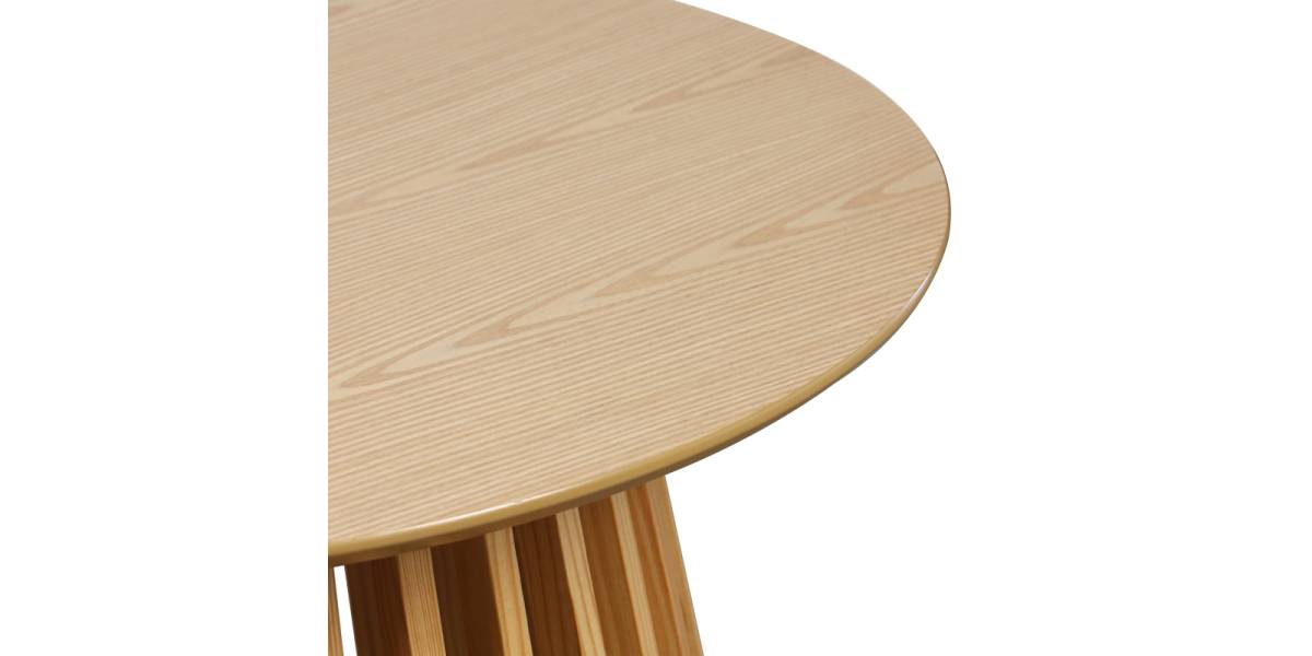 Τραπέζι σαλονιού Domonic pakoworld mdf/pw σε φυσική απόχρωση Φ80x45εκ