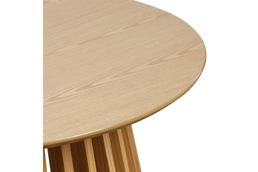 Τραπέζι σαλονιού Domonic pakoworld mdf/pw σε φυσική απόχρωση Φ80x45εκ