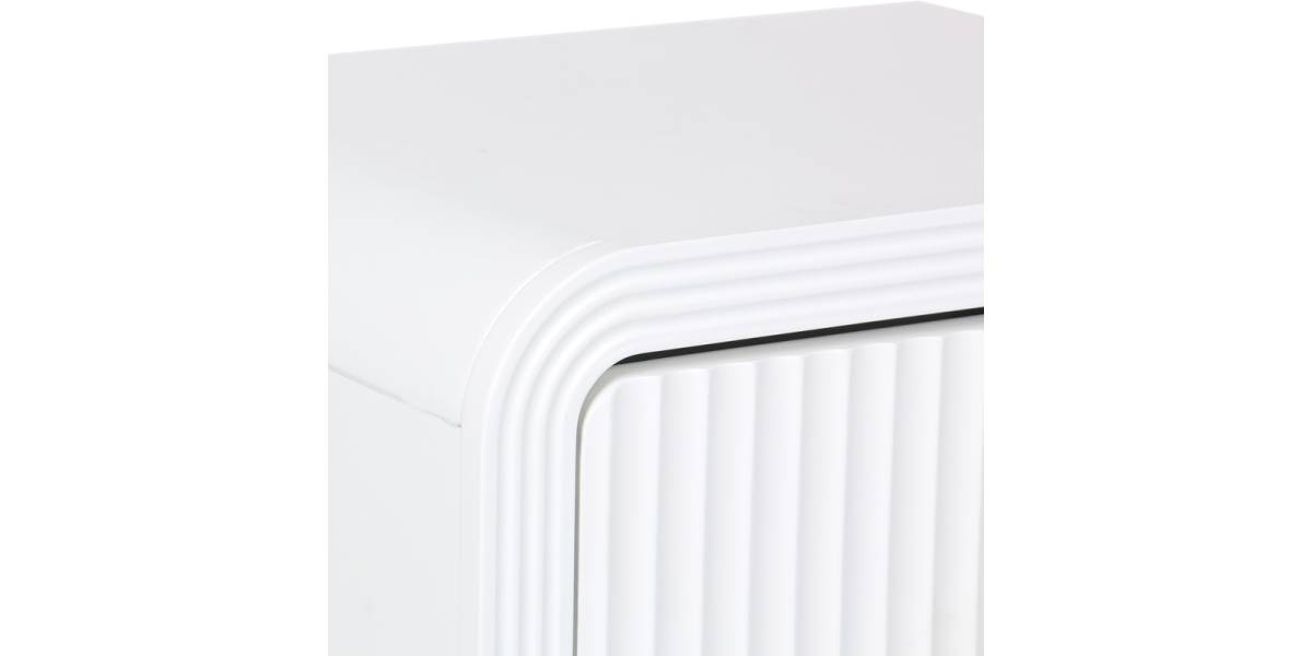 Κομοδίνο Zeplen pakoworld MDF σε λευκή απόχρωση 40x30x53εκ
