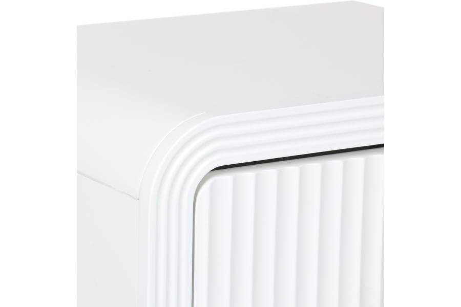 Κομοδίνο Zeplen pakoworld MDF σε λευκή απόχρωση 40x30x53εκ