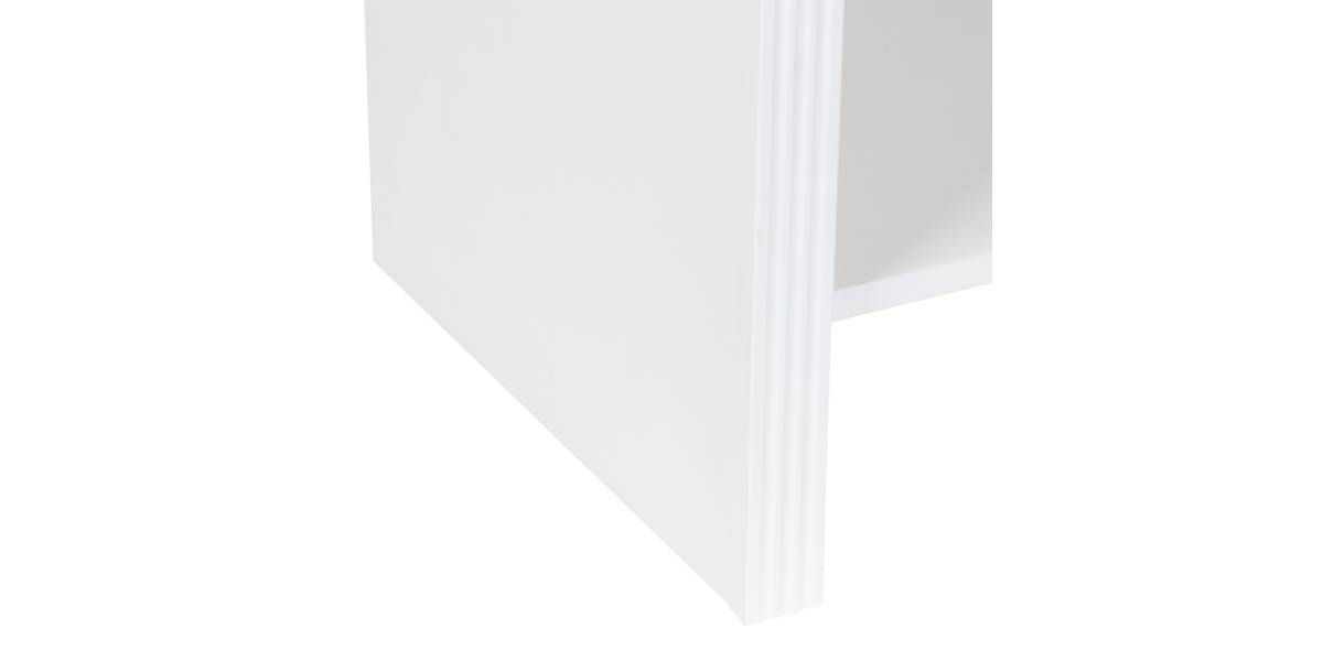 Κομοδίνο Zeplen pakoworld MDF σε λευκή απόχρωση 40x30x53εκ