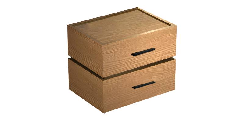 Κομοδίνο Sonlen pakoworld mdf σε oak απόχρωση 60x40x44.5εκ