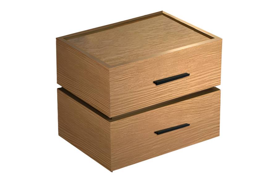 Κομοδίνο Sonlen pakoworld mdf σε oak απόχρωση 60x40x44.5εκ