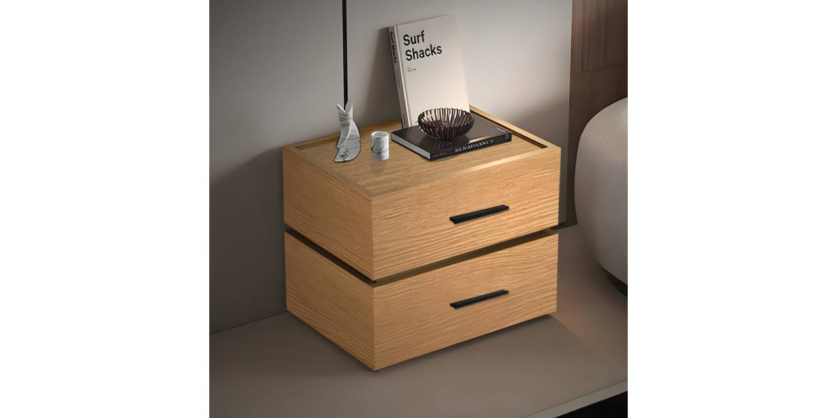 Κομοδίνο Sonlen pakoworld mdf σε oak απόχρωση 60x40x44.5εκ