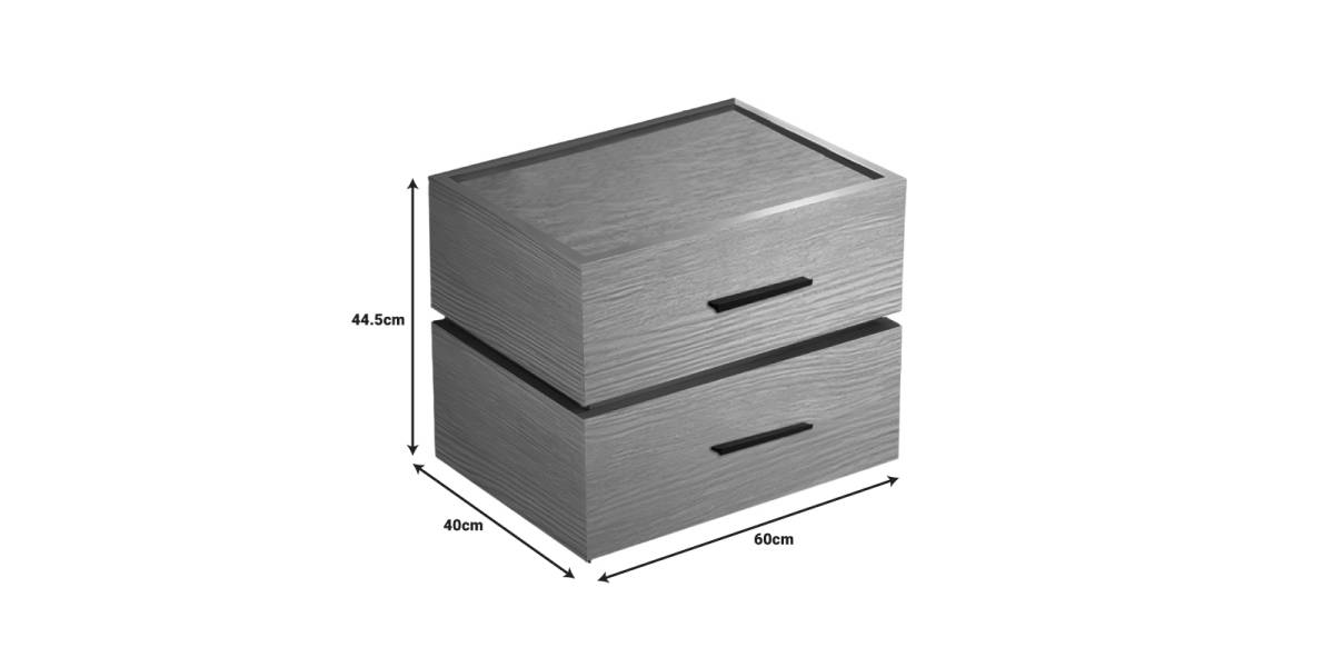 Κομοδίνο Sonlen pakoworld mdf σε oak απόχρωση 60x40x44.5εκ