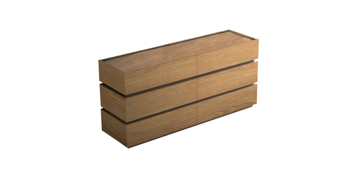Συρταριέρα Sonlen pakoworld mdf σε oak απόχρωση 120x40x72εκ