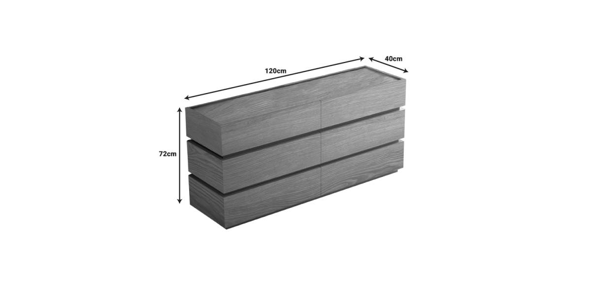 Συρταριέρα Sonlen pakoworld mdf σε oak απόχρωση 120x40x72εκ