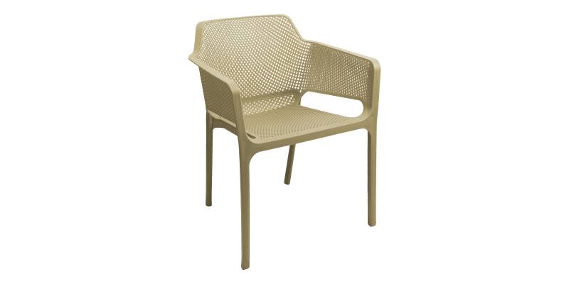 Πολυθρόνα Oviez pakoworld pp σε cappuccino απόχρωση 59x58x79εκ