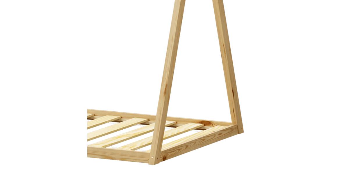 Παιδικό κρεβάτι Lilly τ.Montessori pakoworld ξύλο πεύκου σε φυσική απόχρωση 90x190εκ