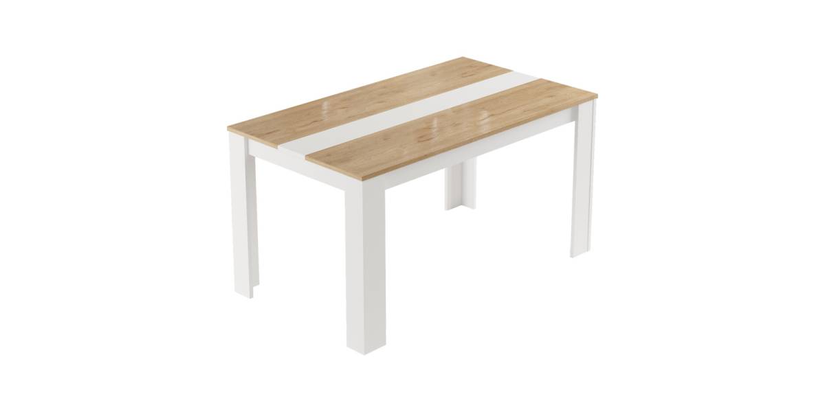 Τραπέζι Sepen pakoworld σε φυσική-λευκή απόχρωση 140x80x74εκ