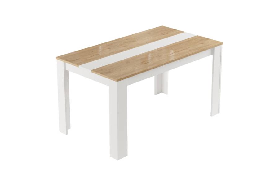 Τραπέζι Sepen pakoworld σε φυσική-λευκή απόχρωση 140x80x74εκ