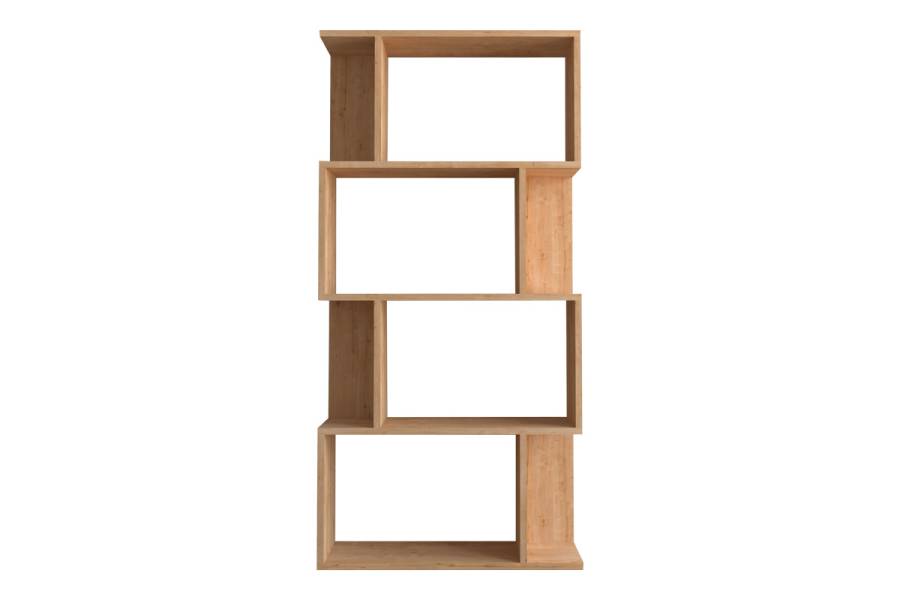 Βιβλιοθήκη Kadu pakoworld σε oak απόχρωση 72x22x147εκ