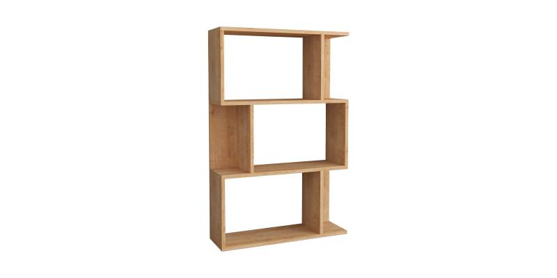 Βιβλιοθήκη Kadu pakoworld σε oak απόχρωση 72x22x108εκ