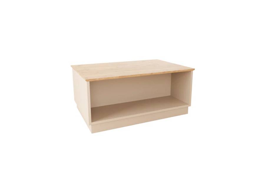 Τραπέζι Monik pakoworld σε oak-ανοιχτό γκρι απόχρωση 90x56x40εκ