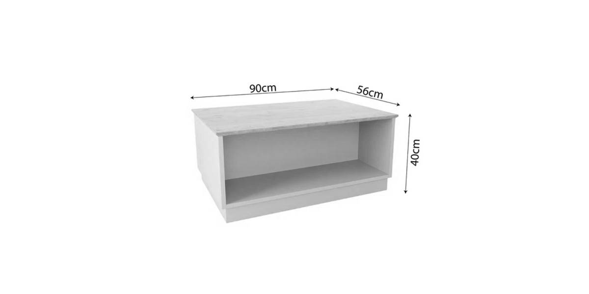 Τραπέζι Monik pakoworld σε oak-ανοιχτό γκρι απόχρωση 90x56x40εκ
