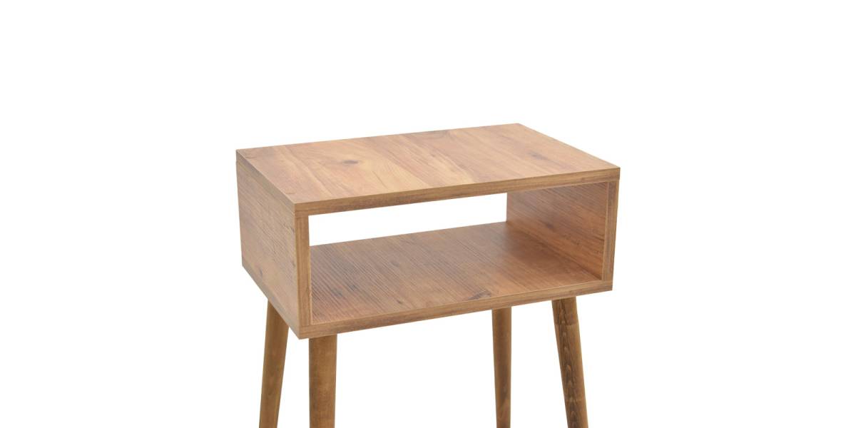 Κομοδίνο Hank pakoworld σε φυσική απόχρωση 45x30x60εκ
