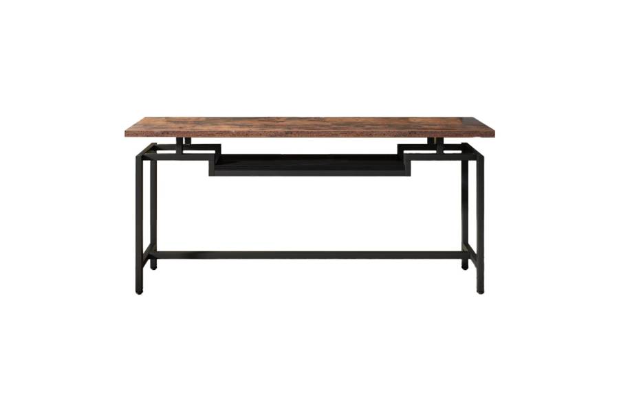 Κονσόλα Onole pakoworld σε καρυδί - μαύρο μέταλλο 180x35x82εκ