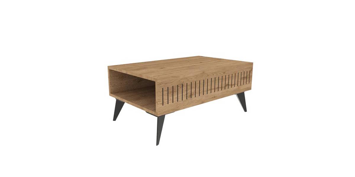 Τραπέζι Marla pakoworld σε oak απόχρωση 90x56x40εκ