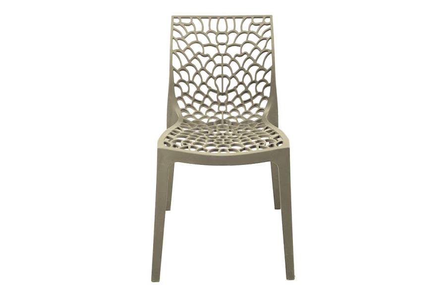 Καρέκλα στοιβαζόμενη Hush pakoworld pp σε cappuccino απόχρωση 50x57x81εκ