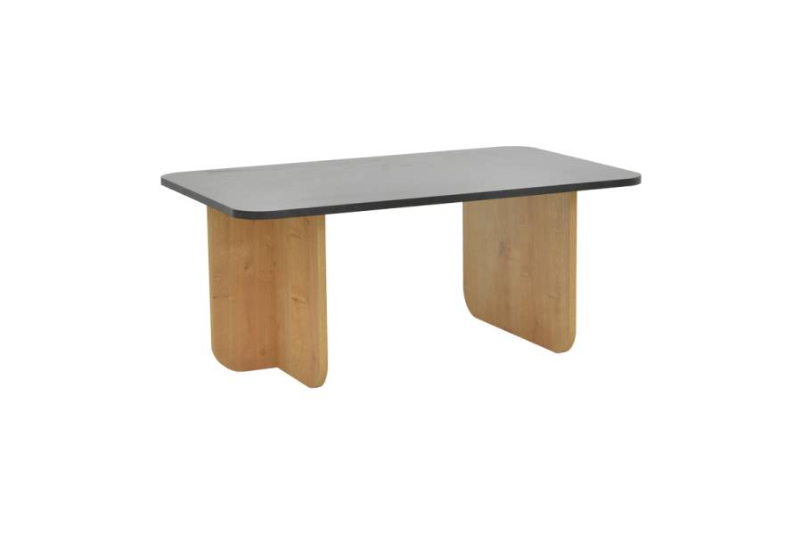 Τραπέζι Beca pakoworld σε oak-μαύρο απόχρωση 100x60x42εκ