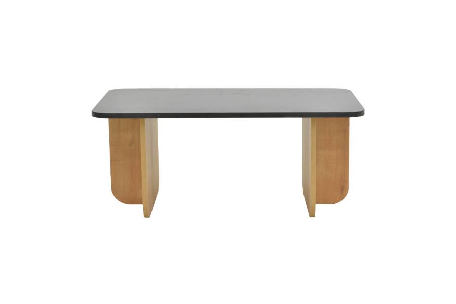 Τραπέζι Beca pakoworld σε oak-μαύρο απόχρωση 100x60x42εκ