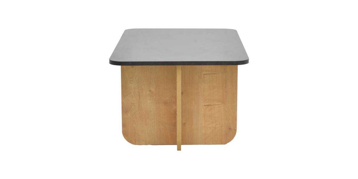 Τραπέζι Beca pakoworld σε oak-μαύρο απόχρωση 100x60x42εκ