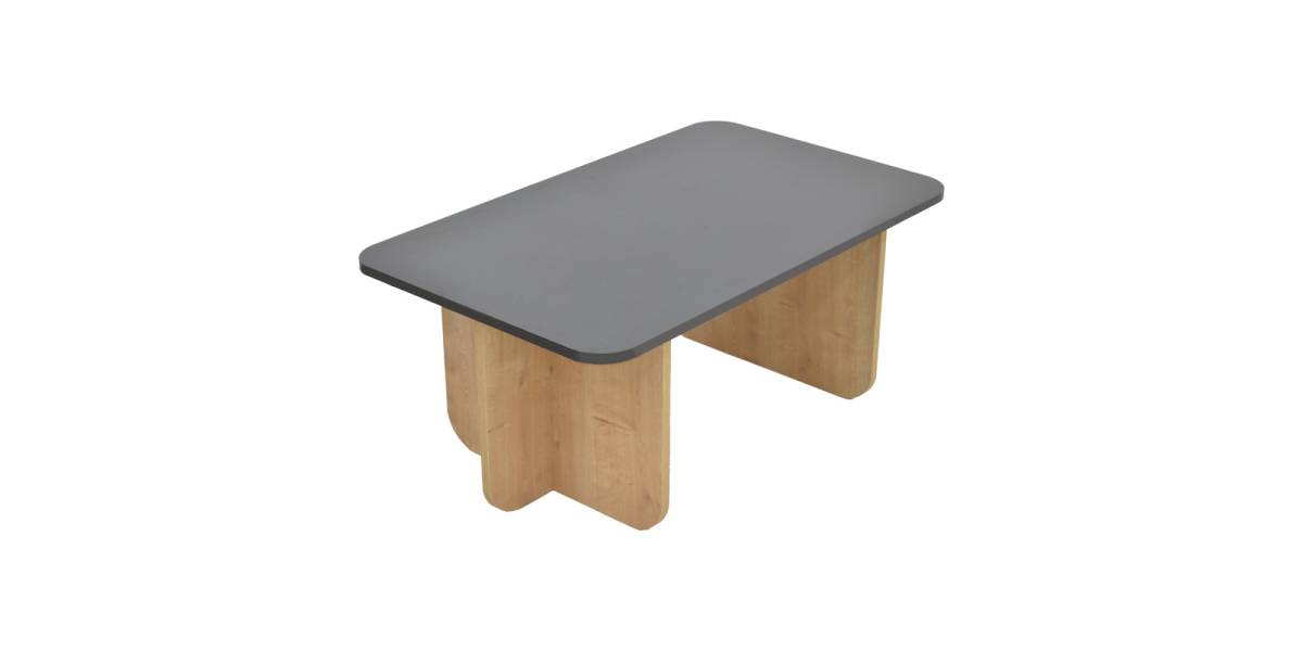 Τραπέζι Beca pakoworld σε oak-μαύρο απόχρωση 100x60x42εκ
