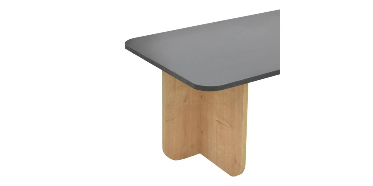 Τραπέζι Beca pakoworld σε oak-μαύρο απόχρωση 100x60x42εκ