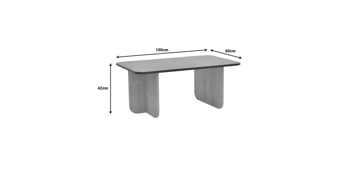 Τραπέζι Beca pakoworld σε oak-μαύρο απόχρωση 100x60x42εκ