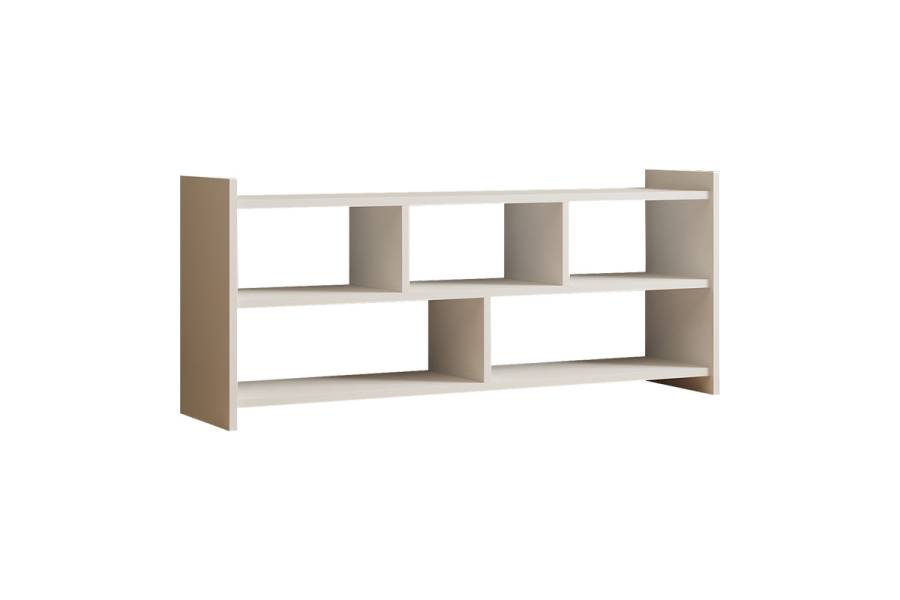 Έπιπλο τηλεόρασης Kapri pakoworld σε λευκή απόχρωση 120x28x55εκ