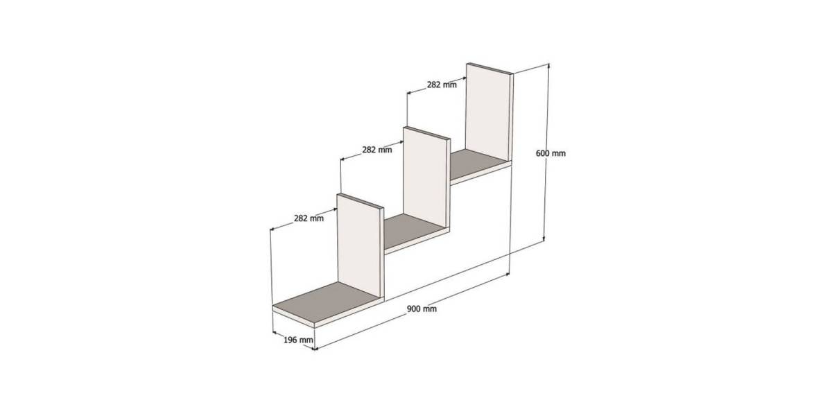 Ραφιέρα τοίχου Mauer pakoworld σε καρυδι απόχρωση 90x19,6x60εκ