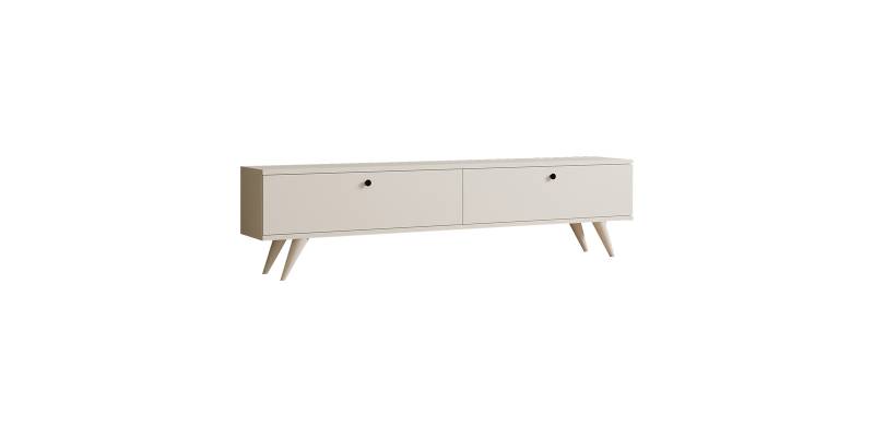 Έπιπλο τηλεόρασης Jate pakoworld σε λευκή απόχρωση 160x25x40εκ