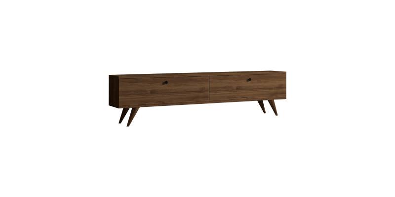 Έπιπλο τηλεόρασης Jate pakoworld σε καρυδί απόχρωση 160x25x40εκ