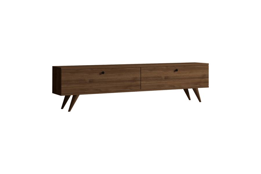 Έπιπλο τηλεόρασης Jate pakoworld σε καρυδί απόχρωση 160x25x40εκ