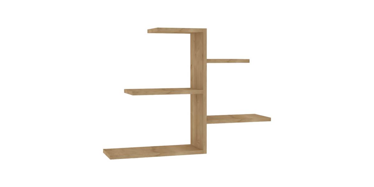 Ραφιέρα τοίχου Callum pakoworld σε oak απόχρωση 82.2x19,6x48εκ